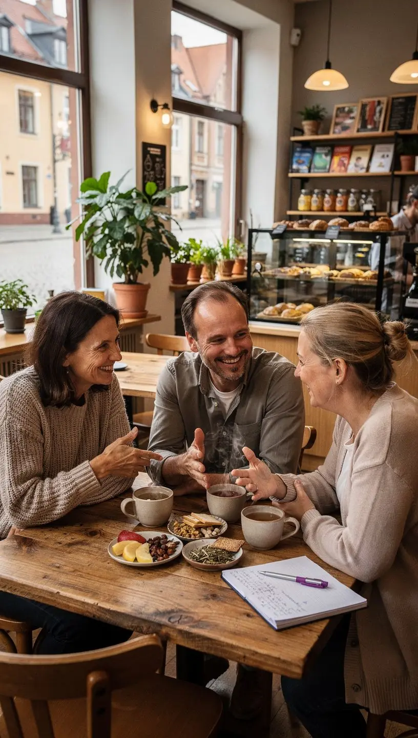 Grupa cilvēku, kas piedalās tiešsaistes fitnesa nodarbībā.